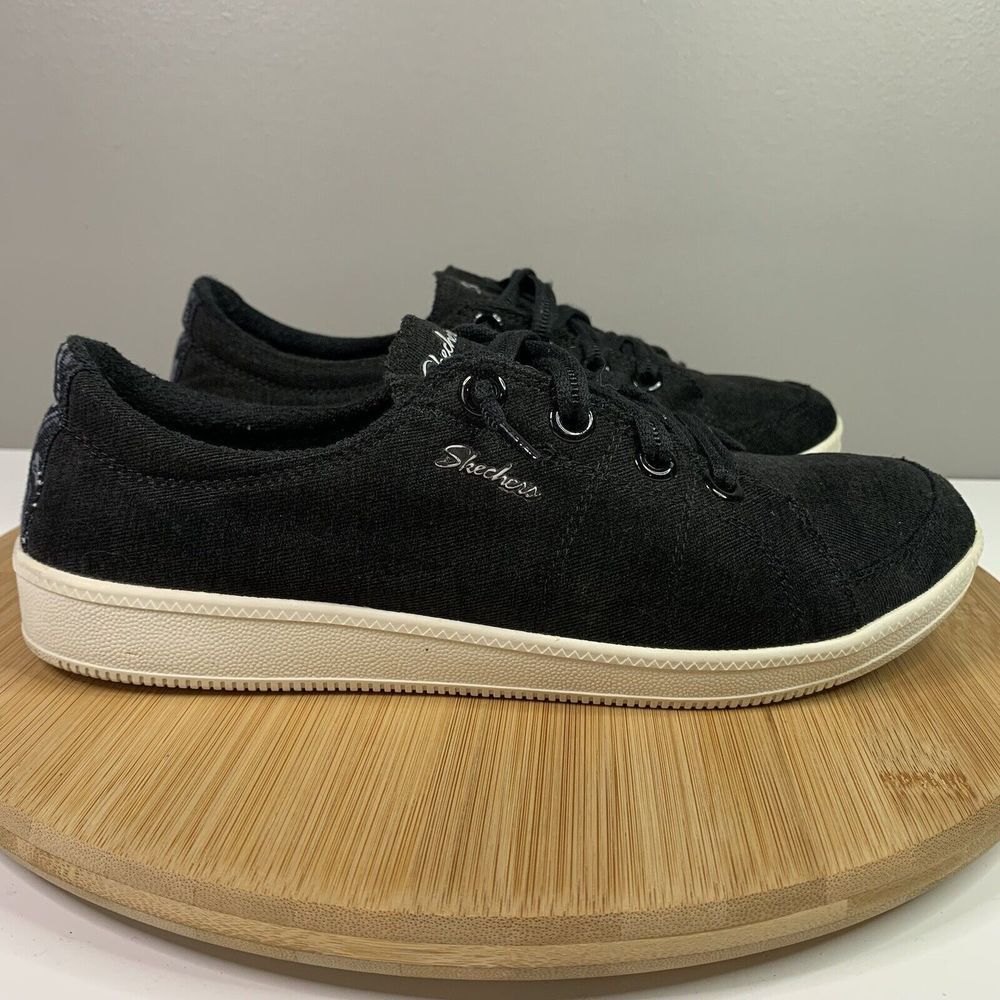 Skechers Madison Ave Air Cooled Slip On Sneakers Women's 9 Black Lace 23945